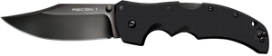 Cold Steel CS27BC Recon 1 4" Folding Clip Point Plain DLC Coated American S35VN Blade/Black G10 Handle Includes Pocket Clip                                                                             