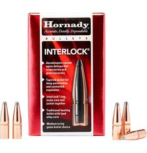 Hornady 3070 InterLock  30 Cal .308 180 gr Spire Point 100 Per Box/ 15 Case                                                                                                                              Hornady 3070 InterLock  30 Cal .308 180 gr Spire Point 100 Per Box/ 15 Case