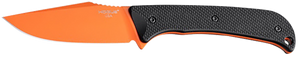 Hogue 35864 Extrak  3.30" Fixed Clip Point Plain Blaze Orange Cerakote CPM M4 Tool Steel Blade, Black Textured G10 Scales Handle                                                                        