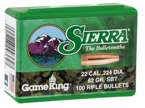 Sierra 9362 GameKing  62gr Spitzer Boat Tail 100/Box                                                                                                                                                    