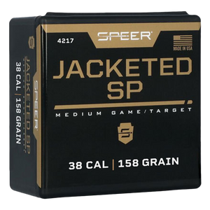 Speer 4217 Handgun  38Cal 158gr Jacketed Soft Point 100 Per Box/5 Case                                                                                                                                  