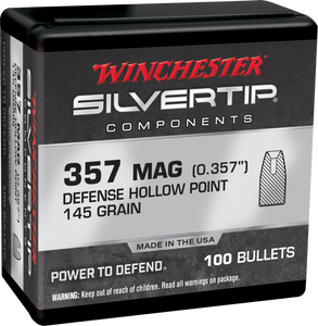 Winchester Ammo WB357S145X Centerfire Handgun Reloading 357Mag 145gr Silvertip Hollow Point 100 Per Box/10 Case                                                                                         