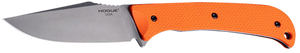 Hogue 35860 Extrak  3.30" Fixed Clip Point Plain Stone Tumbled CPM M4 Tool Steel Blade, Blaze Orange Textured G10 Scales Handle                                                                         