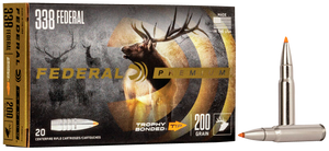Federal PB338TT200 Trophy Bonded Tip Component Premium 338Cal 300gr 50 Per Box/4 Case                                                                                                                   
