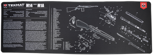 TekMat TEKR44M14 M14 (M1A) Cleaning Mat M14 (M1A) Parts Diagram 15" x 44"                                                                                                                               