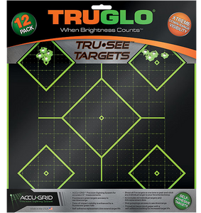 TruGlo TG14A12 Tru-See 5- Diamond Target Self-Adhesive Heavy Paper Black/Green 12"x12" 12 Pack TruGlo TG14A12 Tru-See 5- Diamond Target Self-Adhesive Heavy Paper Black/Green 12"x12" 12 Pack