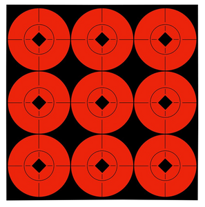 Birchwood Casey 33902 Target Spots  Self-Adhesive Paper Black/Orange 2" Bullseye 90 Pack                                                                                                                 Birchwood Casey 33902 Target Spots  Self-Adhesive Paper Black/Orange 2" Bullseye 90 Pack