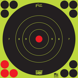 Pro-Shot 8BGREEN6PK SplatterShot Self-Adhesive Paper Black/Green 8" Bullseye 6 Pack Pro-Shot 8BGREEN6PK SplatterShot Self-Adhesive Paper Black/Green 8" Bullseye 6 Pack