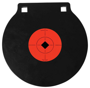 Birchwood Casey 47615 World of Targets Double Hole 10" Pistol/Rifle Black/Orange AR500 Steel Circle w/Crosshair & Diamond 0.38" Thick Hanging Birchwood Casey 47615 World of Targets Double Hole 10" Pistol/Rifle Black/Orange AR500 Steel Circle w/Crosshair & Diamond 0.38" Thick Hanging