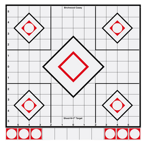 Birchwood Casey 34219 Shoot-N-C Reactive Target Self-Adhesive Paper White/Red 12" 5-Diamond 5 Pack Birchwood Casey 34219 Shoot-N-C Reactive Target Self-Adhesive Paper White/Red 12" 5-Diamond 5 Pack