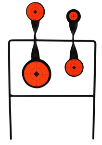 Birchwood Casey 46422 World of Targets Duplex Rimfire Pistol/Rifle AR500 Steel Black/Orange Bullseye Illustration Impact Enhancement Motion Birchwood Casey 46422 World of Targets Duplex Rimfire Pistol/Rifle AR500 Steel Black/Orange Bullseye Illustration Impact Enhancement Motion