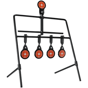 Champion Targets 40874 Gong Auto Reset Rimfire Black/Orange 6.83 lbs Standing 5 Targets                                                                                                                 
