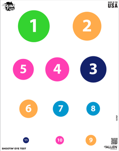 EZ-Aim 15787 Eye Test  Hanging Paper 24" x19" Multi-Color 4 Pack                                                                                                                                        