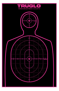 TruGlo TG13A12BB Tru-See Handgun Target Self-Adhesive Heavy Paper Black/Pink 12"x18" Silhouette 12 Pack TruGlo TG13A12BB Tru-See Handgun Target Self-Adhesive Heavy Paper Black/Pink 12"x18" Silhouette 12 Pack