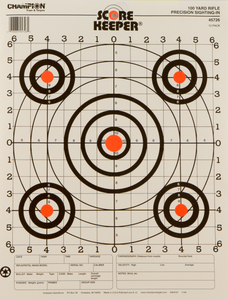 Champion Targets 45726 Score Keeper Bullseye Paper Hanging 100 yds Pistol/Rifle 14" x 18" Multi-Color 12 PK Champion Targets 45726 Score Keeper Bullseye Paper Hanging 100 yds Pistol/Rifle 14" x 18" Multi-Color 12 PK