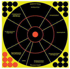 Birchwood Casey 34032 Shoot-N-C Reactive Target Self-Adhesive Paper Black/Yellow/Red 12" Circle 5 Pack Birchwood Casey 34032 Shoot-N-C Reactive Target Self-Adhesive Paper Black/Yellow/Red 12" Circle 5 Pack