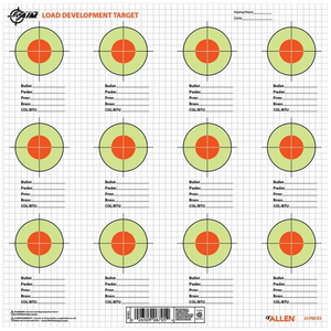 EZ-Aim 15616 Load Development  Hanging Paper 13.5 x 13.5 Fluorescent Green & Orange/White 25 Pack                                                                                                       