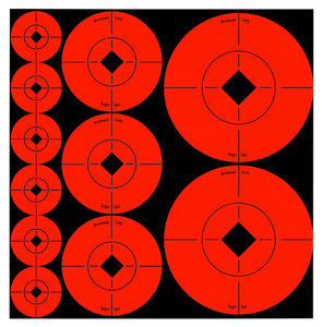 Birchwood Casey 33928 Target Spots  Self-Adhesive Paper Black/Orange Bullseye 60 Pack                                                                                                                   