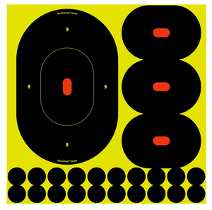 Birchwood Casey 34905 Shoot-N-C Reactive Target Self-Adhesive Paper Black/Yellow 9" Oval Silhouette 5 Pack Birchwood Casey 34905 Shoot-N-C Reactive Target Self-Adhesive Paper Black/Yellow 9" Oval Silhouette 5 Pack