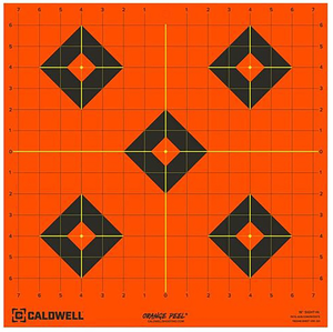 Caldwell 1166106 Orange Peel  Self-Adhesive Paper Black/Orange 16" Diamond 5 Sheets                                                                                                                     