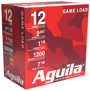 Aguila 1CHB1217 Birdshot Standard Velocity 12Gauge 2.75" 1 1/8oz 7.5Shot 25 Per Box/10 Case                                                                                                             
