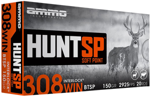 Ammo Inc 308150SPA20 Hunt 308Win 150gr Soft Point 20 Per Box/10 Case Ammo Inc 308150SPA20 Hunt 308Win 150gr Soft Point 20 Per Box/10 Case