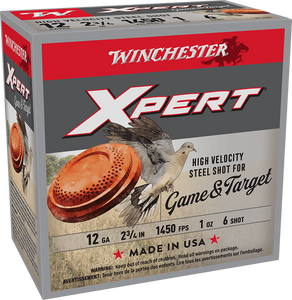 Winchester Ammo WE12GTHV6 Xpert High Velocity 12Gauge 2.75" 1oz 6Shot 25 Per Box/10 Case                                                                                                                