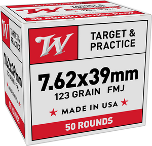 Winchester Ammo W7623950   7.62x39mm 123gr Full Metal Jacket 50 Per Box/10 Case                                                                                                                         