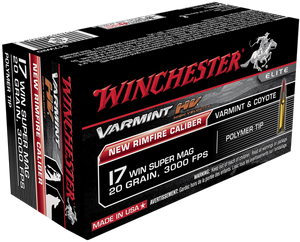 Winchester Ammo S17W20 Varmint HV 17WSM 20gr Polymer Tip 50 Per Box/10 Case Winchester Ammo S17W20 Varmint HV 17WSM 20gr Polymer Tip 50 Per Box/10 Case