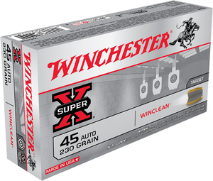 Winchester Ammo WC452 Super X  45ACP 230gr Winclean Brass Enclosed Base 50 Per Box/10 Case                                                                                                              