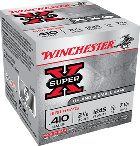 Winchester Ammo X417 Super X Heavy Game Load High Brass 410Gauge 2.50" 1/2oz 7.5Shot 25 Per Box/10 Case                                                                                                 