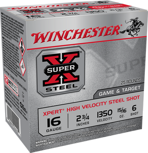 Winchester Ammo WE16GT6A Super X Xpert High Velocity 16Gauge 2.75" 15/16oz 6Shot 25 Per Box/10 Case                                                                                                     