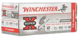 Winchester Ammo WEX12LBBVP Super X Xpert High Velocity 12Gauge 3.50" 1 3/8oz BBShot 75 Per Box/2 Case *Value Pack                                                                                       