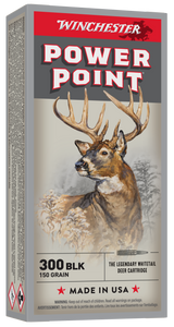Winchester Ammo X300BLK Power-Point  300Blackout 150gr 20 Per Box/10 Case                                                                                                                               
