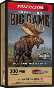 Winchester Ammo S308LR Expedition Big Game Long Range 308Win 168gr Nosler AccuBond Long-Range 20 Per Box/10 Case Winchester Ammo S308LR Expedition Big Game Long Range 308Win 168gr Nosler AccuBond Long-Range 20 Per Box/10 Case