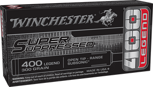 Winchester Ammo SUP400 Super Suppressed  400Legend 300gr Open Tip 20 Per Box