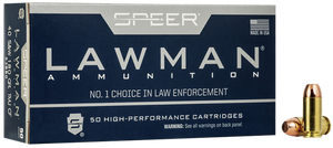 Speer 53880 Lawman Training Clean-Fire 40S&W 180gr Total Metal Jacket Round Nose 50 Per Box/20 Case                                                                                                     