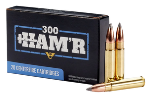 Wilson Combat A300HMR150BTSP HAM'R Boat Tail 300 HAM'R 150 gr Speer Boat Tail Soft Point 20 Per Box/ 10 Case                                                                                            