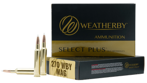 Weatherby N270150PT Select Plus  270WthbyMag 150gr Nosler Spitzer Partition 20 Per Box/10 Case                                                                                                          
