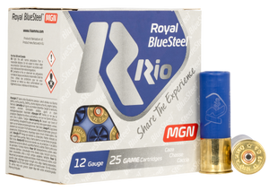 Rio Ammunition RBSM402 Royal BlueSteel Magnum 12Gauge 3" 1 3/8oz 2Shot 25 Per Box/10 Case                                                                                                               