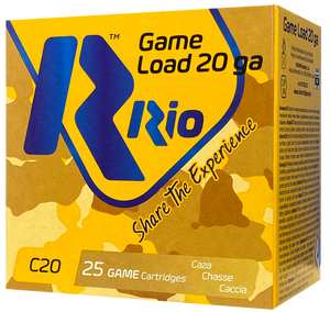 Rio Ammunition RC206 Game Load  20Gauge 2.75" 1oz 6Shot 25 Per Box/10 Case                                                                                                                              