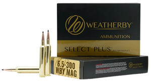 Weatherby R653156EH Select Plus  6.5-300WthbyMag 156gr Berger Extreme Outer Limits Elite 20 Per Box/10 Case                                                                                             