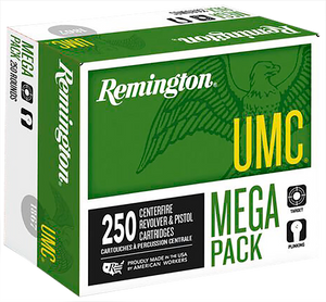 Remington Ammunition 23779 UMC Mega Pack 40S&W 180gr Full Metal Jacket 250 Per Box/4 Case                                                                                                               