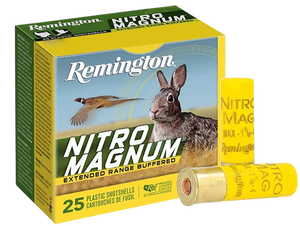 Remington Ammunition 20674 Nitro Magnum 20Gauge 3" 1 1/4oz 6Shot 25 Per Box/10 Case Remington Ammunition 20674 Nitro Magnum 20Gauge 3" 1 1/4oz 6Shot 25 Per Box/10 Case