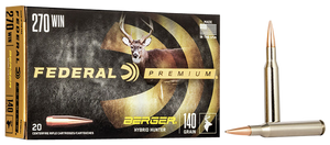 Federal P270BCH1 Premium 270Win 140gr Berger Hybrid Hunter 20 Per Box/10 Case Federal P270BCH1 Premium 270Win 140gr Berger Hybrid Hunter 20 Per Box/10 Case