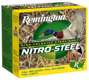 Remington Ammunition 20802 Nitro-Steel High Velocity 12Gauge 3" 1 1/4oz 4Shot 25 Per Box/10 Case                                                                                                        