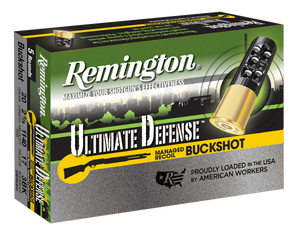 Remington Ammunition 20681 Ultimate Defense Buckshot 20Gauge 2.75" 3Buck Shot 5 Per Box/20 Case Remington Ammunition 20681 Ultimate Defense Buckshot 20Gauge 2.75" 3Buck Shot 5 Per Box/20 Case