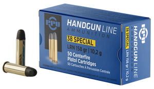 PPU PPH38SL Handgun  38Special 158gr Lead Round Nose 50 Per Box/10 Case                                                                                                                                 