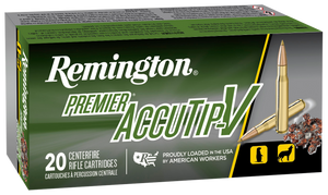 Remington Ammunition 21202 Premier Accutip-V 224Valkyrie 60gr AccuTip V Boat Tail 20 Per Box/10 Case                                                                                                    