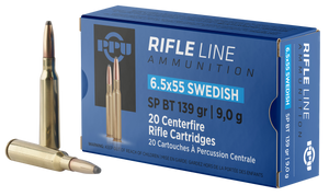 PPU PP6SWS Metric Rifle  6.5x55Swedish 139gr Soft Point Boat Tail 20 Per Box/10 Case                                                                                                                    